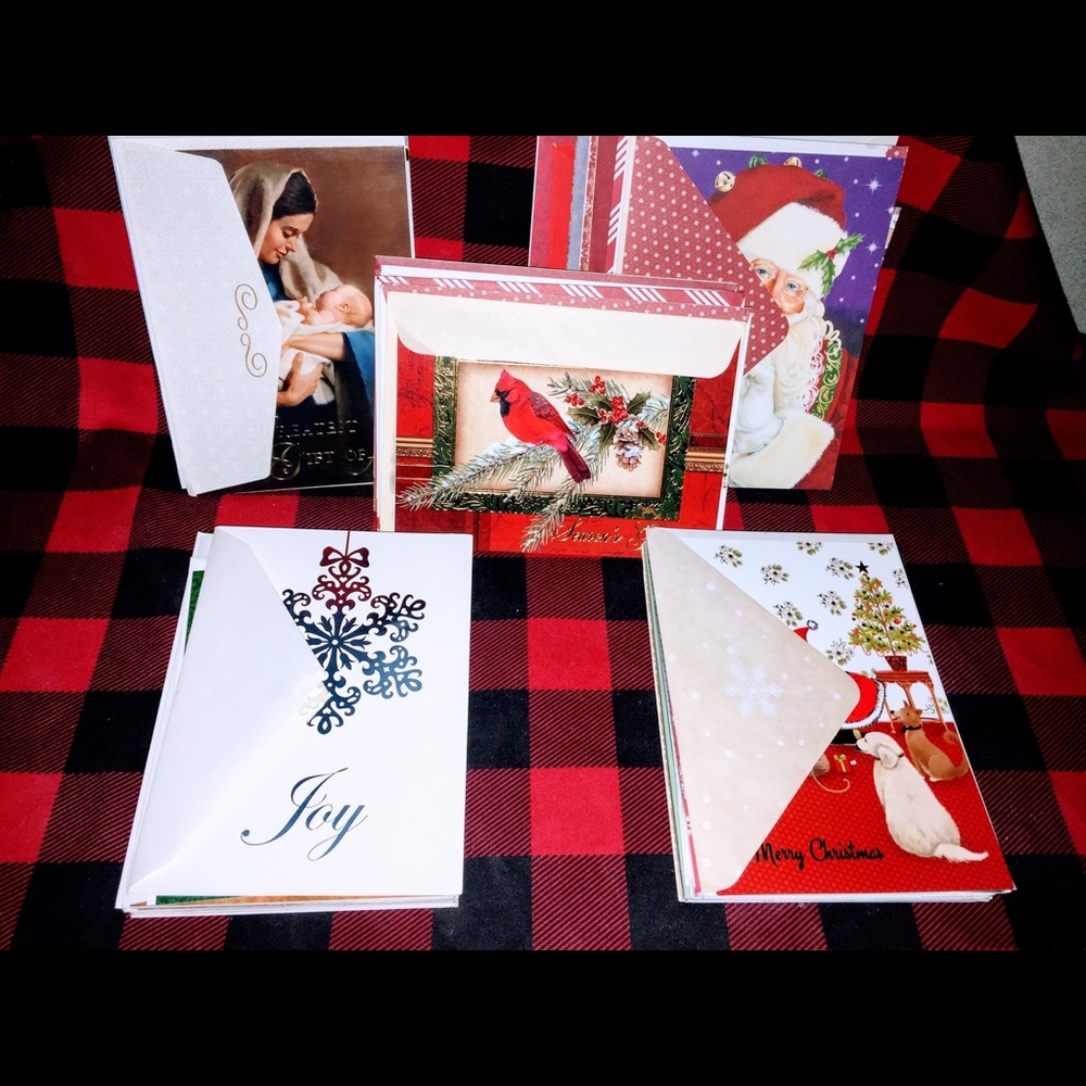 Over 110 New Christmas Cards; Large Assortment